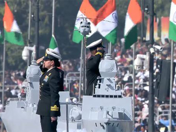 Indian Navy contingent on R-Day, 2025 (Photo/ANI)