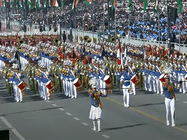 The 190-member Genderang Suling Canka Lokananta military band performing at India's 76th Republic Day parade. (Photo: YouTube/ PM Narendra Modi)