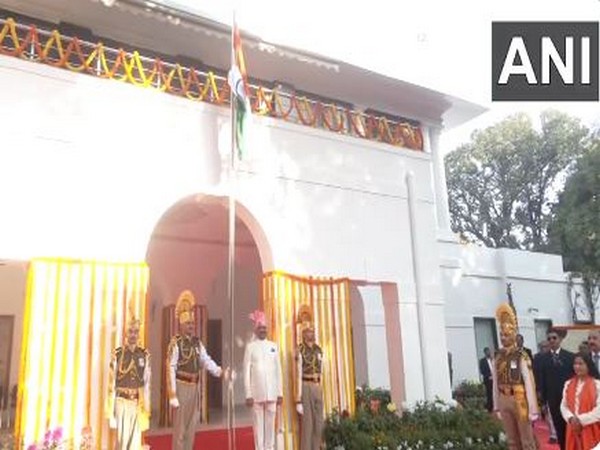 Lok Sabha Speaker Om Birla unfurls the national flag (Photo/ANI)