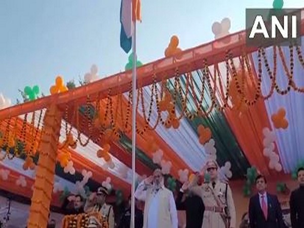 Haryana Minister Anil Vij unfurls the national flag (Photo/ANI) 