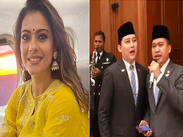 Kajol, Indonesian delegation at Rashtrapati Bhavan (Photo: Instagram, ANI))