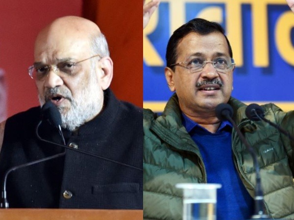 Union Home Minister Amit Shah and Aam Admi Party national convenor Arvind Kejriwal (Photo/ANI)