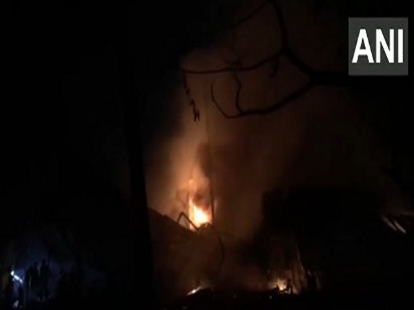 Visuals from the Jeppinamogaru  scrap godown (Photo/ANI)