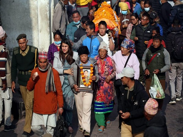 Nepali family perform cremation of deceased mercenary (Photo/ANI)