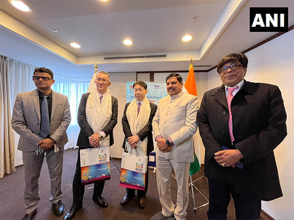 MP CM Mohan Yadav honours Toyota delegation (Photo/ANI)