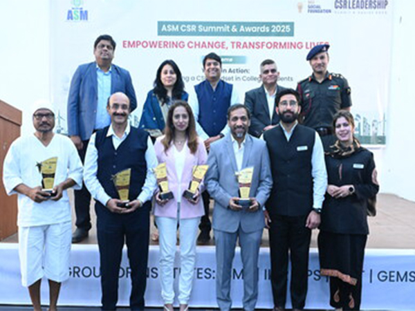A photo with CSR awardees during ASM CSR Summit and Awards 2025, Pune