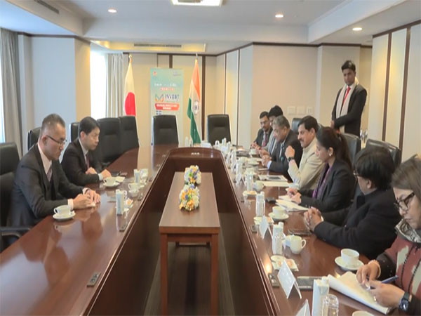 MP CM Mohan Yadav holding discussion with Toyota delegation in Tokyo (Photo/ANI)