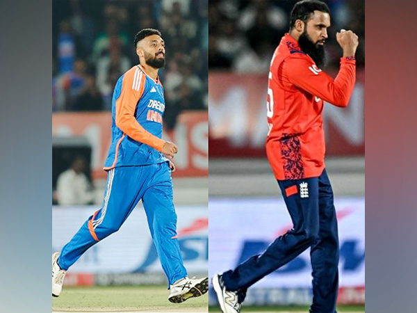 Varun Chakravarth (L) and Adil Rashid (R) (Photo: X: @BCCI/@englandcricket)