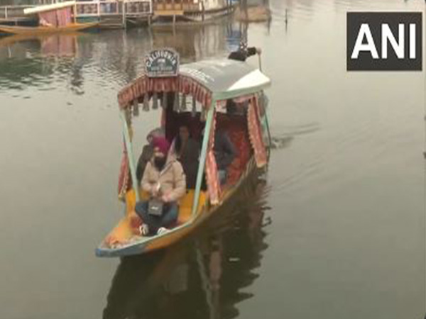 Tourist taking Shikara ride in Dal Lake (Photo/ANI) 