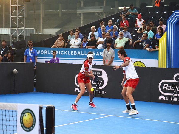 Alejandra Lopez Borobia and Katerina Stewart of Bengaluru Jawans in action against Dilli Dillwale on Day 5 of World Pickleball League (Photo: World Pickleball League)