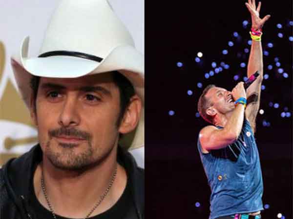 Brad Paisley, Chris Martin (Image source: Instagram, Coldplay team)