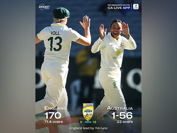 Alana King celebrating with  Georgia Voll after taking a wicket (Photo: X/@cricketcomau)