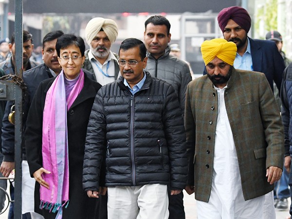 Delhi CM Atishi, AAP chief Arvind Kejriwal and Punjab CM Bhagwant Mann (File Photo/ANI)