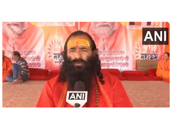 President of Akhil Bharatiya Akhada Parishad, Mahant Ravindra Puri.(Photo/ANI)