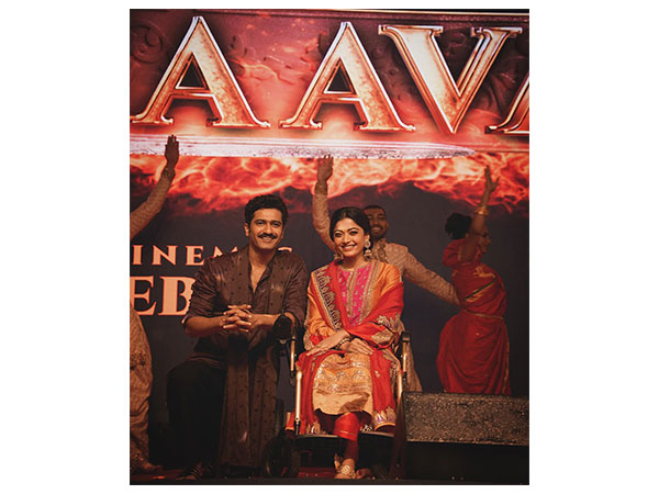 Vicky Kaushal with Rashmika Mandanna at 'Jaane Tu' song launch (Image source: Instagram/@vickykaushal09)