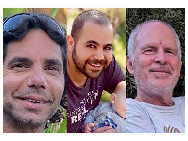 Three hostages: Yarden Bibas, Ofer Kalderon and Keith Siegel (Photo/TPS)