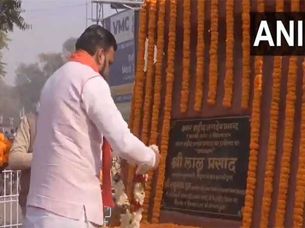 Bihar Deputy CM Samrat Choudhary paid tribute to the late former Deputy CMJagdeo Prasad (Photo/ANI)