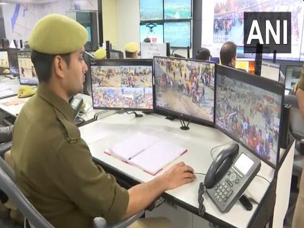 The command centre is monitoring all 25 sectors of the Maha Kumbh Mela 2025.(Photo/ANI)