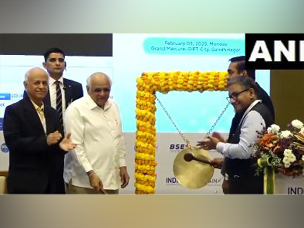 Gujarat CM launches Sensex Futures & Options contracts (Photo/ANI) 