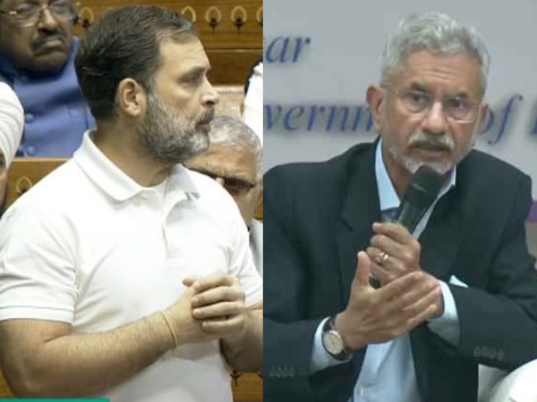 Opposition leader Rahul Gandhi and External Affairs Minister S Jaishankar (Photos/ANI)