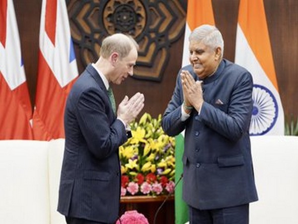 Duke of Edinburgh with Vice President, Jagdeep Dhankhar (Image: X@VPIndia)