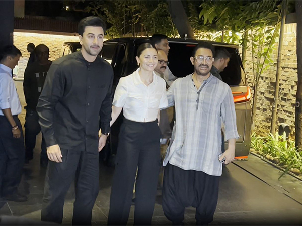 Ranbir Kapoor, Alia Bhatt, Aamir Khan (Photo/ANI)