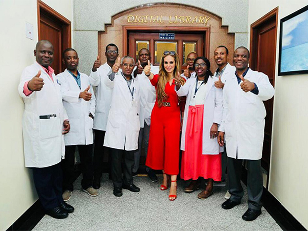 Senator Dr. Rasha Kelej, CEO of Merck Foundation with Oncology Alumni at Tata Memorial Centre, Mumbai, India