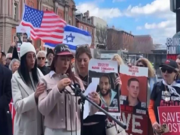 Families of Israeli hostages appeal for release of their loved ones. (Photo/ANI)