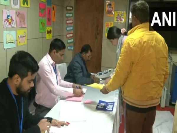 Visuals from election booths in Delhi (Photo/ANI)