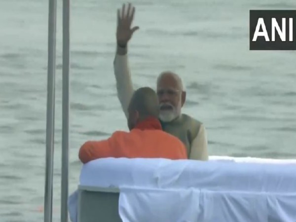 Prime Minister Narendra Modi with Uttar Pradesh Chief Minister Yogi Adityanath (Photo/ANI)