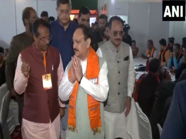  BJP National President JP Nadda, accompanied by Delhi BJP president Virendraa Sachdeva and Union Minister Harsh Malhotra  (Photo/ANI)