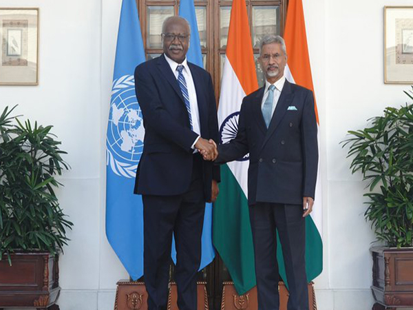 External Affairs Minister S Jaishankar with Philemon Yang, President of the 79th session of the United Nations General Assembly (Image: X@DrSJaishankar)