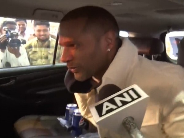 Shikhar Dhawan in Raipur. (Picture: ANI)
