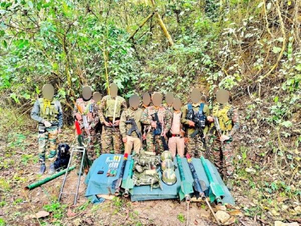 Assam Rifles recovers weapons, ammunition & war-like stores from Kakching, Kangpokpi (Photo/ X @prodefkohima)