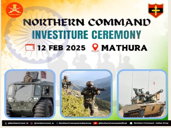 Northern Command Investiture Ceremony to be held in Mathura. (Photo/Northern Command)   