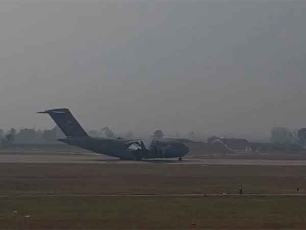Plane carrying Indian citizens who allegedly illegally migrated to US arrived in Amritsar on Wednesday (Photo/ANI)