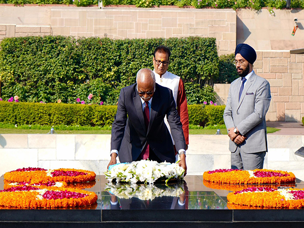 UNGA President Philemon Yang pays tribute to Mahatma Gandhi at Raj Ghat 