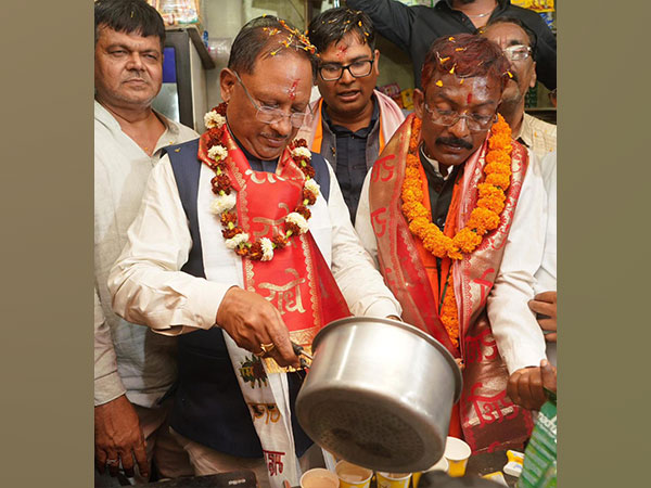 Chhattisgarh CM Vishnu Dev Sai’s strong ginger tea wins hearts in Raigarh (Photo/ANI)
