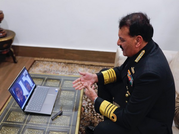 Navy Chief interacts with Team Tarini (Photo/ANI)