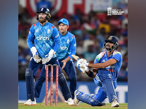 A moment from the first ODI match of the series between India and England. (Picture: X/@englandcricket)
