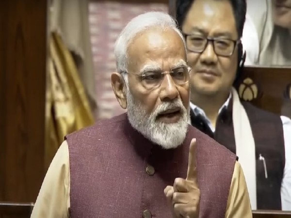 Prime Minister Narendra Modi speaks in Rajya Sabha (Photo/ANI)