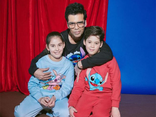 Karan Johar with his twins Yash Johar, Roohi Johar (Photo/Instagram/@karanjohar)