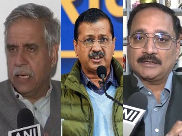Congress leader Sandeep Dikshit, former Delhi Chief Minister Arvind Kejriwal and BJP's Virendra Sachdevo (Photo/ANI)