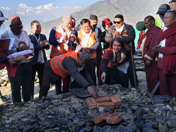 Foundation of Kuri Health Post-Birthing Centre Building being laid (Image/Indian Embassy in Kathmandu)