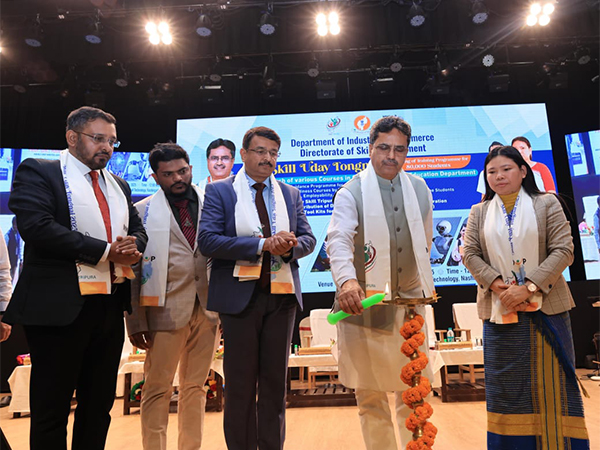 Tripura CM Manik Saha launches SKILL-UDAY TONGNAI (Photo/ANI)