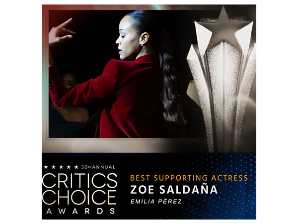 Zoe Saldana (Image Source: Critics Choice)