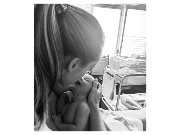 Cummins' wife with baby Edi. (Photo- Becky Cummins Instagram)