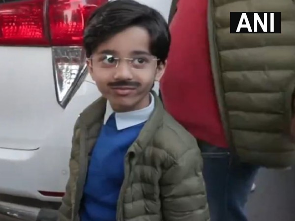 Young supporter of AAP, Avyan Tomar (Photo/ANI)