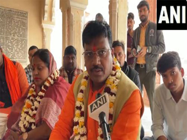 Chandrabhanu Paswan, BJP candidate from Milkipur constituency (Photo/ANI)