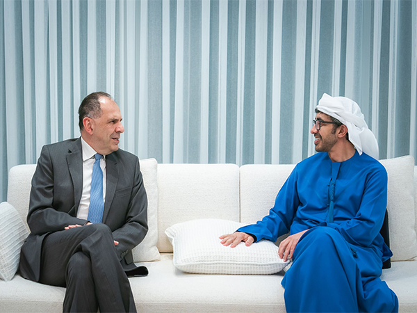 Abdullah bin Zayed, Greek Foreign Minister discuss strengthening partnership ties (Image/WAM)